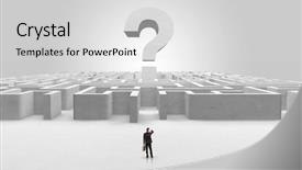  Presentation with career - PPT theme having career options - businessman entering the big labyrinth background and a light gray colored foreground