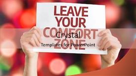  Presentation with leave - Cool new presentation with sign saying change - leave your comfort zone card backdrop and a coral colored foreground