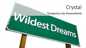  Presentation with highway road sign - Presentation featuring career path career path - wildest dreams road sign isolated background and a white colored foreground