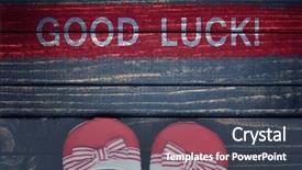  Presentation with good luck - Cool new slides with career paths kids - good luck message and kid backdrop and a ocean colored foreground