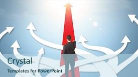  Presentation with direction - Amazing slide deck having career plans - concept of confused businessman backdrop and a sky blue colored foreground