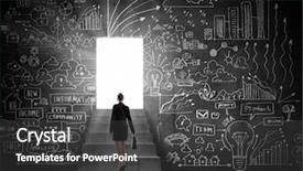  Presentation with career - PPT layouts enhanced with career plans - silhouette of businesswoman with briefcase background and a dark gray colored foreground