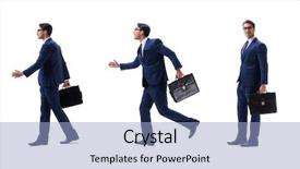  Presentation with career portfolio - Audience pleasing PPT layouts consisting of career portfolio - businessman walking standing side view backdrop and a light blue colored foreground