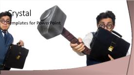  Presentation with career portfolio - Audience pleasing slide deck consisting of career portfolio - young man holding hammer isolated backdrop and a white colored foreground