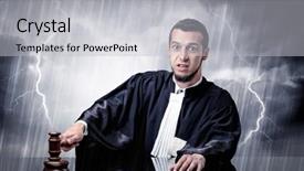  Presentation with stormy oean - Theme with career powerpoints - young handsome judge with stormy background and a  colored foreground
