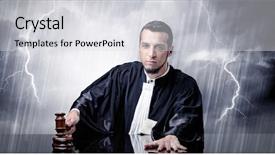  Presentation with wallpaper kopi - Slide deck with career powerpoints - young handsome judge with stormy background and a  colored foreground