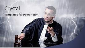  Presentation with young marines - Cool new theme with career powerpoints - young handsome judge with stormy backdrop and a light gray colored foreground