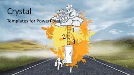  Presentation with youth skin care concept beige - Presentation theme enhanced with career progession concept on paint background and a light blue colored foreground