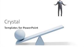  Presentation with seesaw - Beautiful theme featuring career-progression-concept-with-businessman backdrop and a white colored foreground