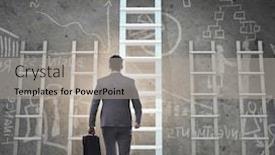  Presentation with career - Cool new slide set with employee rewards - career progression concept with various backdrop and a light gray colored foreground