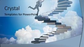  Presentation with investment - Beautiful slides featuring career progression through investment backdrop and a light blue colored foreground