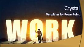  Presentation with career - Audience pleasing slide set consisting of career progressive - back view of businessman standing backdrop and a wine colored foreground