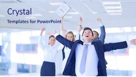  Presentation with portrait of indian macaque monkey - Audience pleasing PPT layouts consisting of career satisfaction - portrait of young businessman backdrop and a sky blue colored foreground