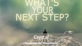  Presentation with stand - Slides enhanced with career stage - concept of with a person background and a gray colored foreground