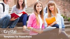  Presentation with advocacy for esol students - Audience pleasing slide set consisting of career stage - portrait of smiling students backdrop and a  colored foreground