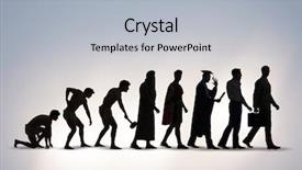  Presentation with mankind - Cool new slide deck with career stage - progression of man mankind backdrop and a light gray colored foreground