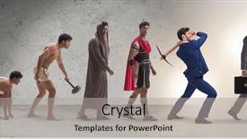  Presentation with mankind - Cool new slides with career stage - progression of man mankind backdrop and a light gray colored foreground