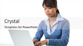  Presentation with employer attractiveness - Presentation theme enhanced with career success african american women - image of young successful employer background and a white colored foreground