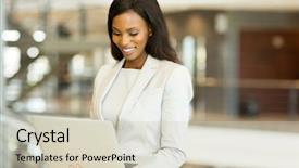  Presentation with women success - Slide set consisting of career success african american women - successful black businesswoman working background and a  colored foreground