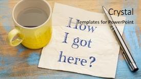  Presentation with cup coffee - Theme consisting of career success story - how i got here background and a lemonade colored foreground