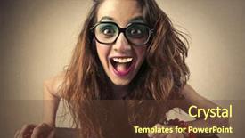  Presentation with girl scouts animated - Presentation theme featuring career success women color - nerdy girl background and a tawny brown colored foreground