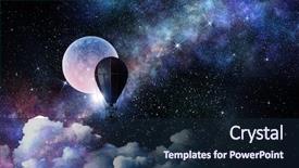  Presentation with women traveling - Audience pleasing PPT theme consisting of career success women color - woman traveling in aerostat mixed backdrop and a navy blue colored foreground