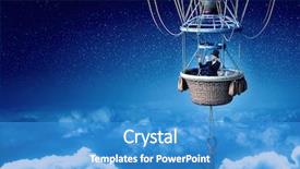  Presentation with traveling to paris - Audience pleasing theme consisting of career success women color - woman traveling in aerostat backdrop and a teal colored foreground