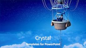  Presentation with women traveling - Beautiful PPT theme featuring career success women color - woman traveling in aerostat backdrop and a teal colored foreground