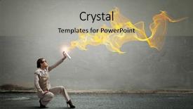  Presentation with women success - Beautiful PPT theme featuring career success women color - woman use paint spray backdrop and a  colored foreground