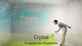  Presentation with spray paint - Amazing theme having career success women color - woman use paint spray backdrop and a  colored foreground