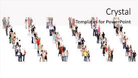  Presentation with concept - PPT theme having career succession - clerks compilation workforce concept background and a white colored foreground