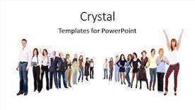  Presentation with culture batak - Presentation with career succession - many colleagues office culture background and a  colored foreground