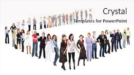  Presentation with culture - Theme with career succession - office culture standing together background and a  colored foreground