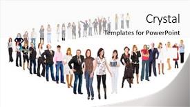  Presentation with culture - Cool new presentation with career succession - office culture team over white backdrop and a  colored foreground