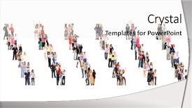  Presentation with team building on white - Slide deck having career succession - office culture team over white background and a  colored foreground