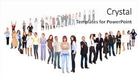  Presentation with stand - Slides with career succession - together we stand clerks compilation background and a white colored foreground