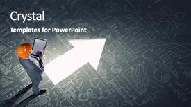  Presentation with business vision - PPT layouts with career vision - top view of businessman background and a tawny brown colored foreground