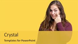  Presentation with young sing woman singing young - Cool new PPT theme with sexy curvy - beautiful and attractive plus size backdrop and a wine colored foreground