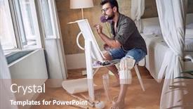  Presentation with movements - Amazing slides having careful-brush-movements-by-young backdrop and a coral colored foreground