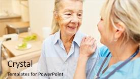  Presentation with senior citizen - Amazing theme having caregiver gently caresses a senior backdrop and a lemonade colored foreground