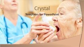  Presentation with senior citizen - Slides having caregiver-helps-senior-citizen background and a lemonade colored foreground