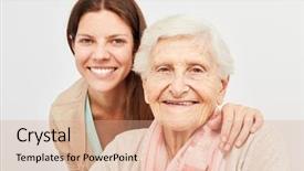  Presentation with caregiver - Beautiful slide set featuring caregiver or girl as granddaughter backdrop and a coral colored foreground