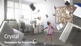  Presentation with modern medicine cardiology concept mixed - Slide set consisting of careless happy childhood mixed media background and a gray colored foreground