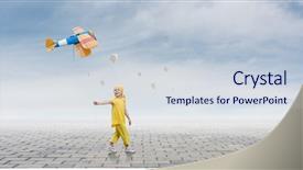  Presentation with childhood - PPT layouts with careless happy childhood mixed media background and a  colored foreground