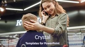  Presentation with beautiful young woman getting face - Amazing slide deck having caress - young beautiful woman mother caressing backdrop and a wine colored foreground