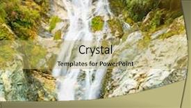  Presentation with falls - PPT theme featuring carew falls at summer sunny day background and a yellow colored foreground