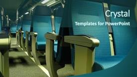  Presentation with seas - Presentation theme consisting of cargo handling stations - train seas background and a  colored foreground