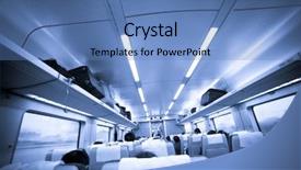  Presentation with cargo train - Colorful PPT theme enhanced with cargo handling stations - travel by train interior backdrop and a  colored foreground