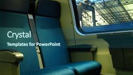  Presentation with train and travel - Cool new presentation with cargo handling stations - two train seats backdrop and a  colored foreground