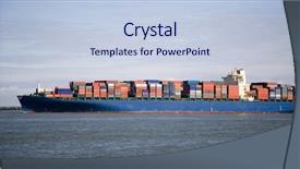  Presentation with tanker ship - Cool new presentation with cargo ship 4 backdrop and a lemonade colored foreground